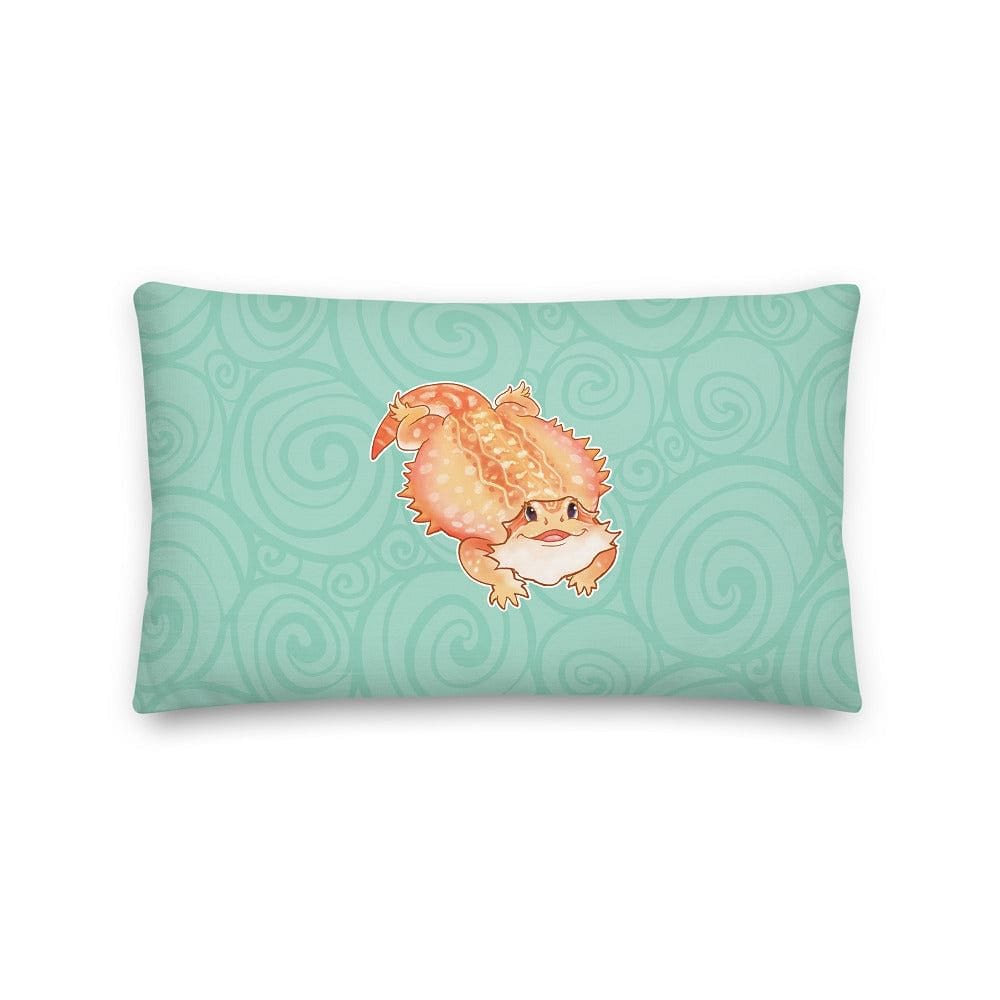 Pancake Mode Bearded Dragon, Cute Reptile Rectangular Pillow