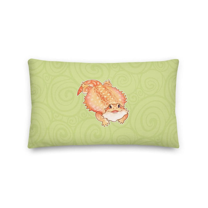 Pancake Mode Bearded Dragon, Cute Reptile Rectangular Pillow