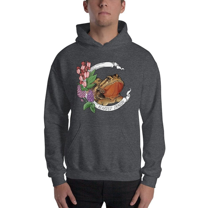 Bearded Dragon Banner Hoodie, Reptile Gift, Cute Lizard Unisex Pullover