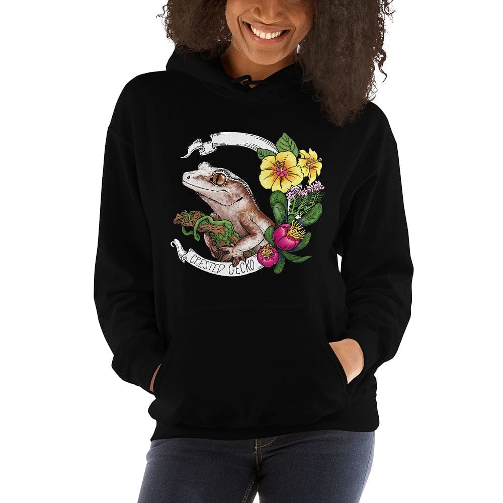 Crested Gecko Banner Hoodie, Reptile Gift Lizard Pullover