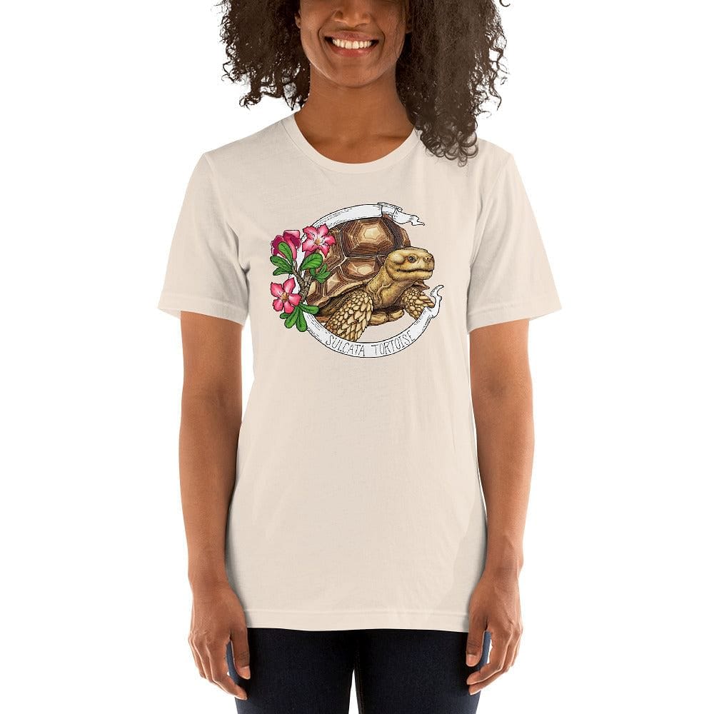 Camiseta con estandarte de tortuga Sulcata 