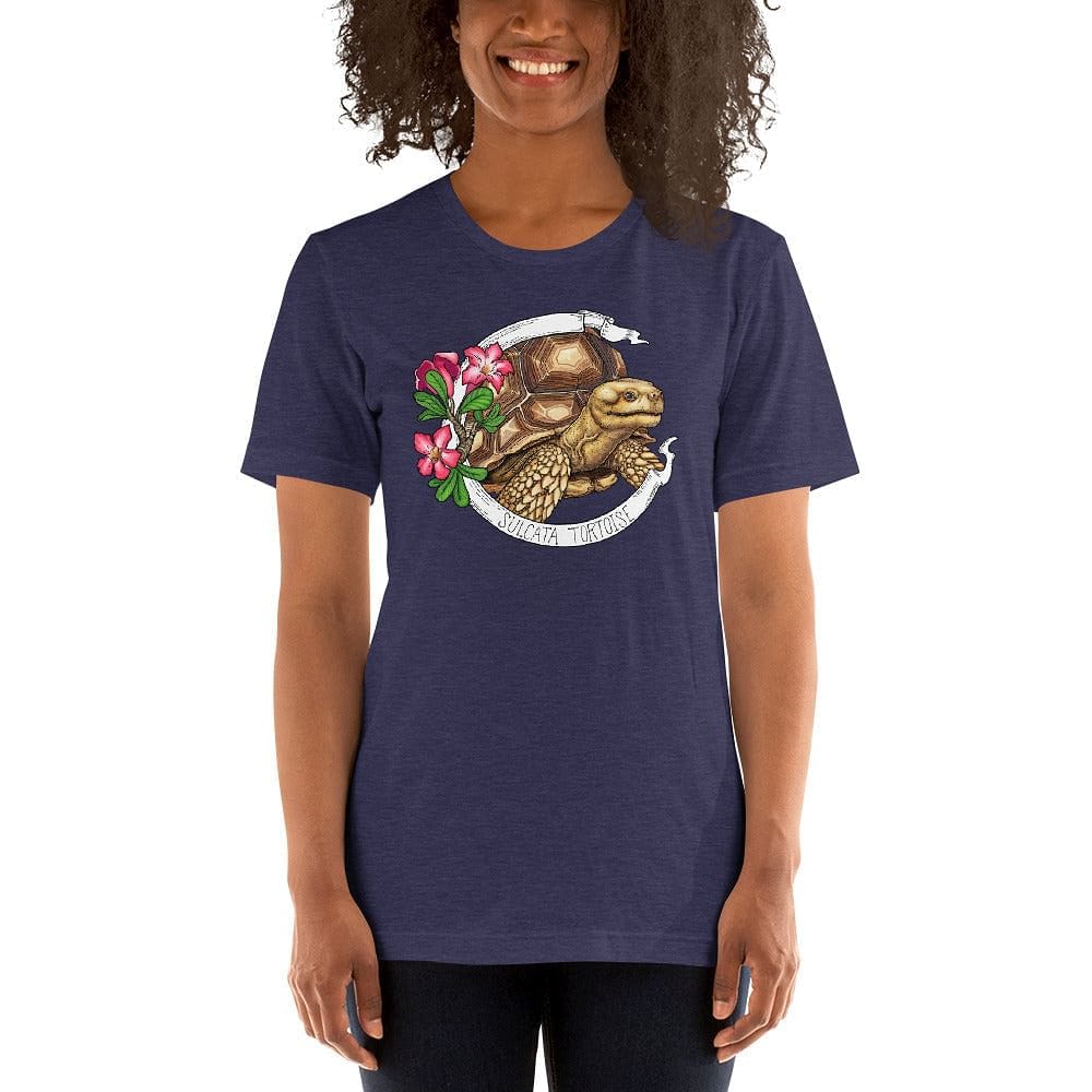 Camiseta con estandarte de tortuga Sulcata 