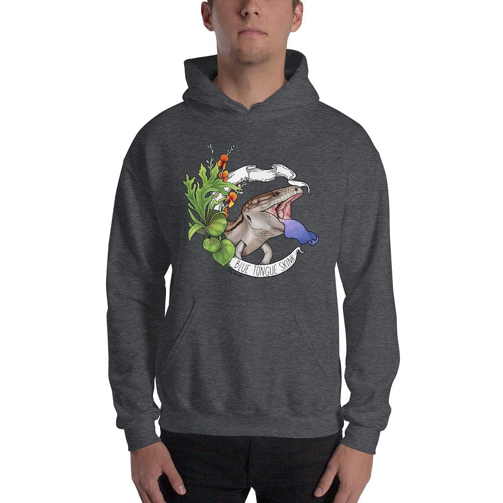 Blue Tongue Skink Banner Hoodie, Reptile Gift Pullover