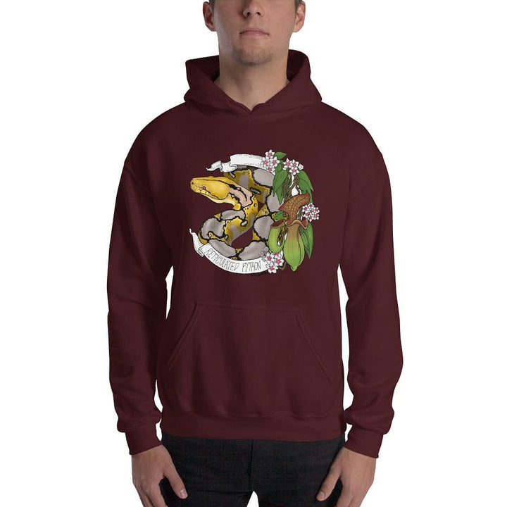 Reticulated Python Banner Hoodie, Reptile Snake Gift Pullover