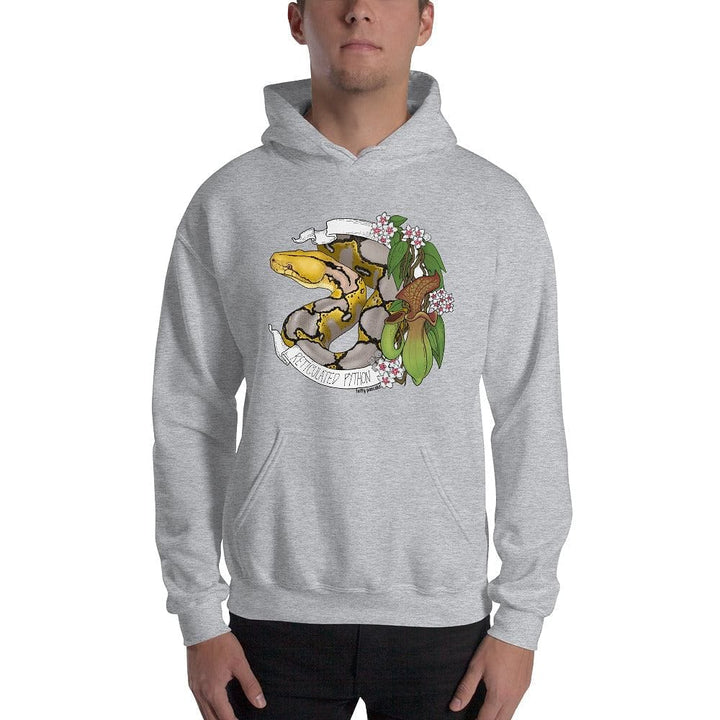 Reticulated Python Banner Hoodie, Reptile Snake Gift Pullover