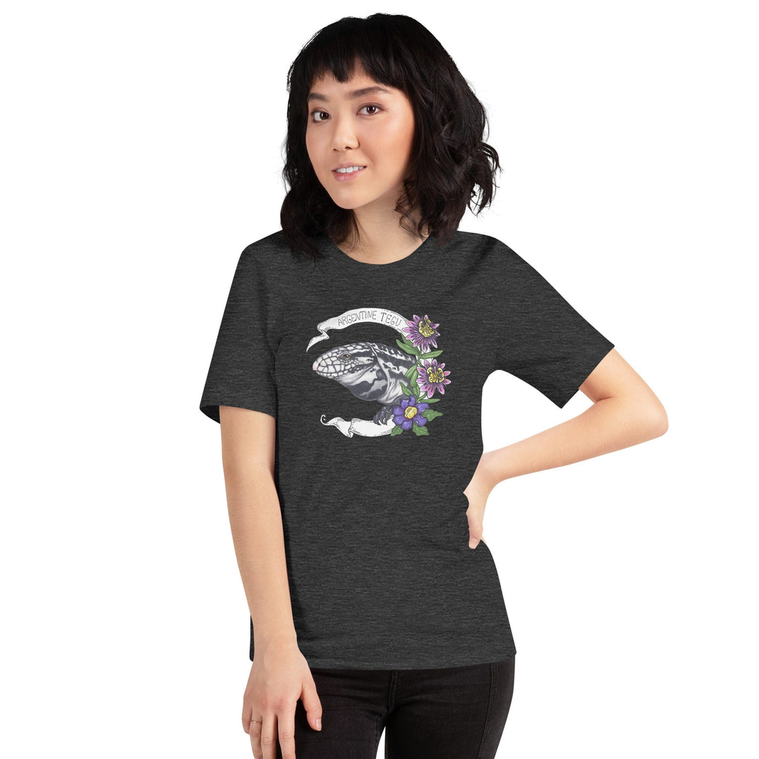 Argentine Tegu with Flowers Banner Tee