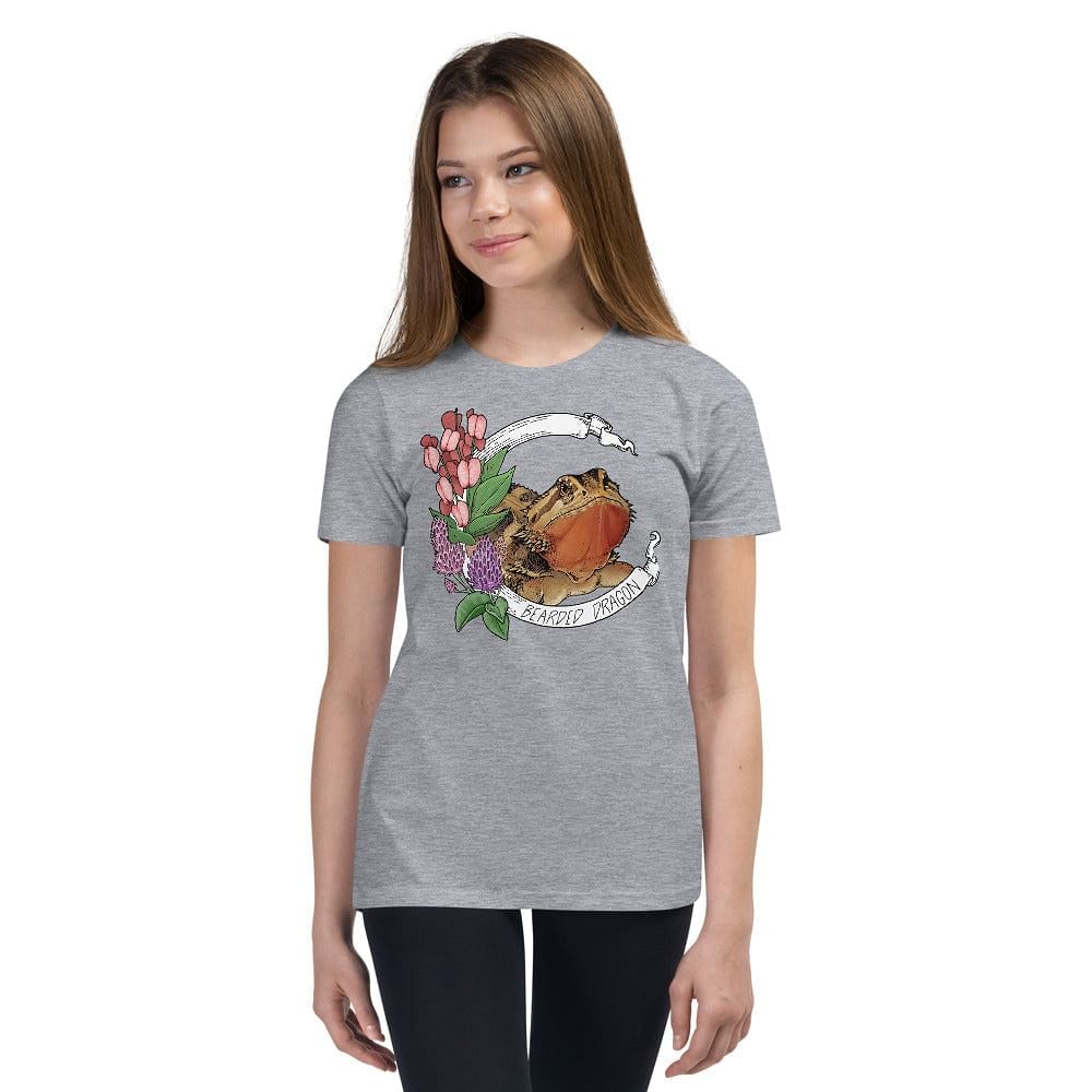Camiseta juvenil con estandarte de dragón barbudo 