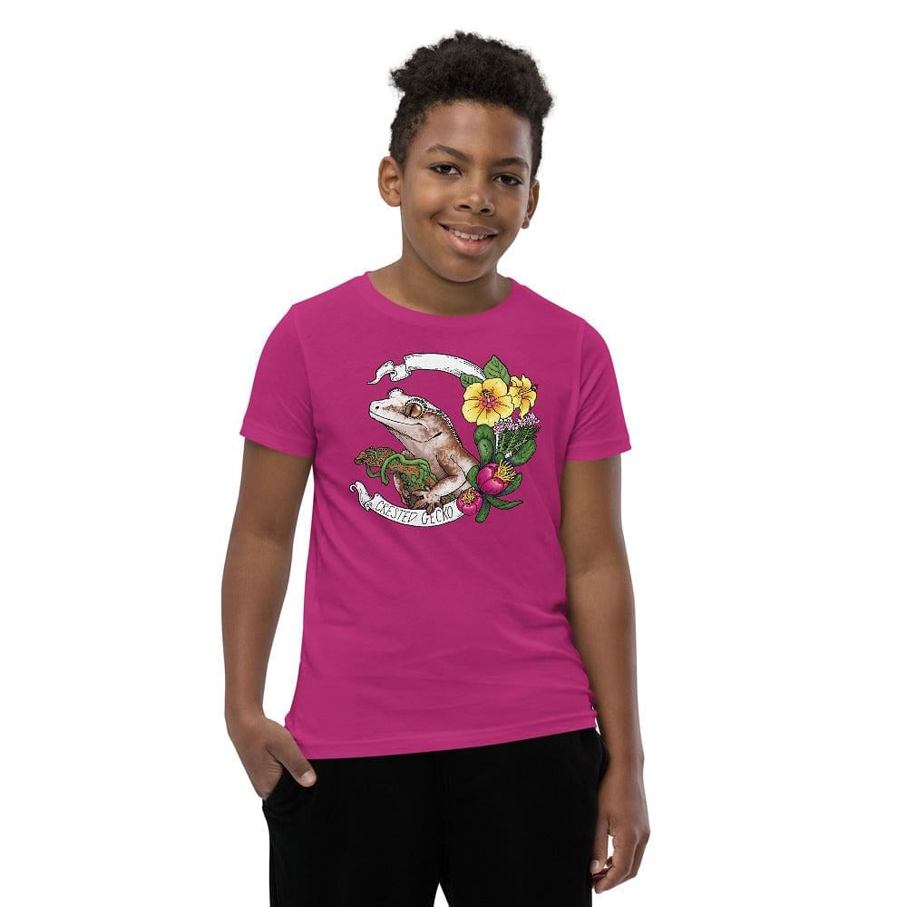 Camiseta con pancarta de Gecko con cresta para jóvenes 