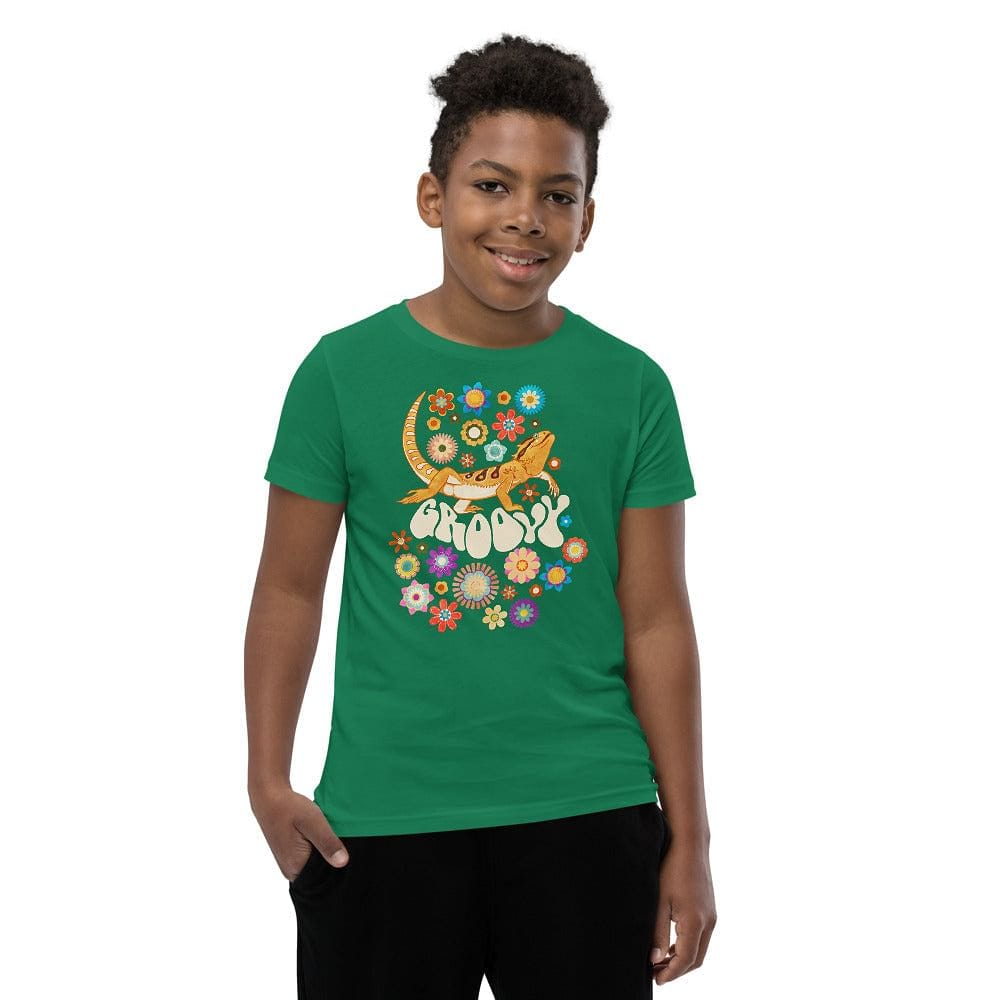 Camiseta juvenil con dragón barbudo Groovy 